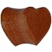 1/2" Organic Red Cherry Wood Heart Saddle Plug