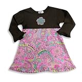 Girlfriends by Anita G - Girls Long Sleeve Dress, Brown, Pink