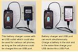 2X1500MAH BATTERY+WALL TRAVEL DOCK USB CHARGER+USB