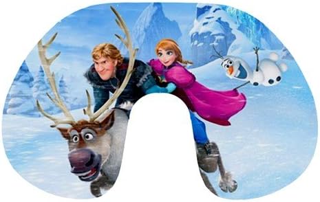 Frozen Disney Sven Reindeer Anna and Kristoff Inflatable Travel Support and Stabilized Neck and Head in Any Polistion Pillows for Sleeping on Airplanes, Cars, Approximate dimension: 17.3"(W) x 10.6" (H)