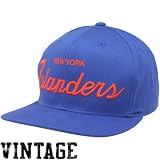 Mitchell & Ness New York Islanders Royal Blue Script Snapback Adjustable Hat
