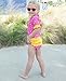 RuffleButts® Infant/Toddler Girls Pineapple Party Ruffled Rash Guard Bikini