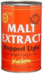 Muntons Malt Extract, Liquid, Hopped Light, 3.5 Pound Cans (Pack of 2)