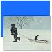 Kitten In Sled Christmas Cards