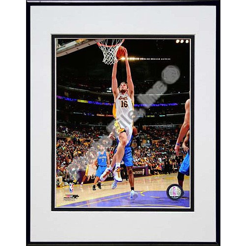 Photo File Los Angeles Lakers Pau Gasol 2009 Finals Game Two Framed & Matted Photo