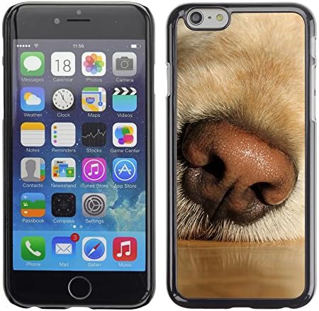 MOVEWAY Smartphone Case Back Lovely Dog Picture Image Black Edge Cover For APPLE IPHONE 6 - labrador retriever muzzle snout dog nose