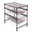Seville Classics She05122 11-1/2-Inch by 17-1/2-Inch by 18-1/2-Inch Stackable Kitchen Cabinet Organizer