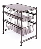 Seville Classics She05122 11-1/2-Inch by 17-1/2-Inch by 18-1/2-Inch Stackable Kitchen Cabinet Organizer