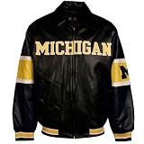 Michigan Wolverines Black Youth Varsity Pleather Jacket