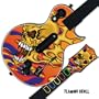 Skin Decal Cover for GUITAR HERO 3 III PS3 Xbox 360 Les Paul - Flaming Skull