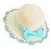 Little Girl Kids Summer Wide Brim Floppy Beach Sun Visor Hat with Lace Bowknot