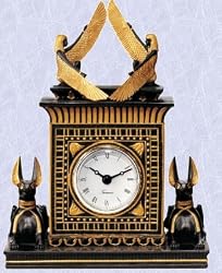 Sculptural Great Anubis Egyptian Clock Egyptian god Statue (The Digital Angel)