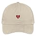 Trendy Apparel Shop Heart Breaker Embroidered Low Profile Soft Cotton Brushed Cap - Stone