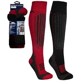 Trespass Langdon Thermal Winter Ski Socks 2 Pairs (Size 7-11)