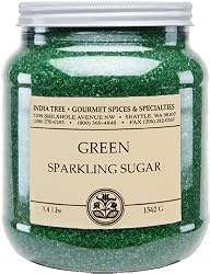 India Tree Emerald City Green Sparkling Sugar, 3.4-Pound Jars (Pack of 2)