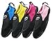 Women's Ankle High Water Shoes Aqua Socks Snorkeling, Pool Beach, Yoga, Dance and Exercise with Drawstring Closure (8, Black/Yellow)