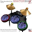 Alecias Swirl 02 Blue Skin by WraptorSkinz fits Guitar Hero 4 World Tour Drum Set for Nintendo Wii, XBOX 360, PS2 & PS3 (DRUMS NOT INCLUDED)
