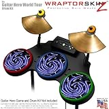 Alecias Swirl 02 Blue Skin by WraptorSkinz fits Guitar Hero 4 World Tour Dr ....