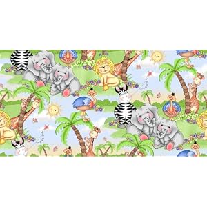 Crafty-Cuts-2-Yards-Cotton-Fabric-It-s-A-Bazooples-Day-Scenic