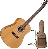 Seagull S6 Slim Acoustic Guitar Bundle w/Seagull Gig Bag and Guitar Stand
