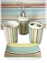 5pc Beach House Stripe Bath Bathroom Set Shower Curtain