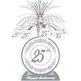 25th Anniversary Centerpiece Party Accessory (1 count) (1/Pkg)
