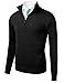 IDARBI Men's Mock Neck Half Zip Up Long Sleeve Pullover Sweater