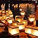 Conversancy10 Pack Square Chinese Lanterns Wishing, Praying, River Paper Candle Light