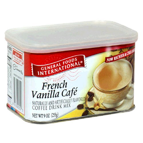 General Foods International Coffee, French Vanilla Cafe Coffee Drink Mix, 9-Ounce Tins (Pack of 6)