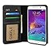 Galaxy Note 5 Case, GMYLE Book Case Vintage for Galaxy Note 5 V SM-N920 - Black PU Leather Stand Case Cover