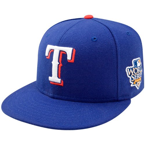 New Era Texas Rangers MLB10 World Series Game On Field 5950 Cap, 8, Navy
