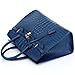 Vicenzo Aidos Gator Italian Leather Tote Handbag