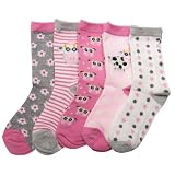 Childrens/Kids Girls Cotton Rich Casual Socks (Pack of 5)