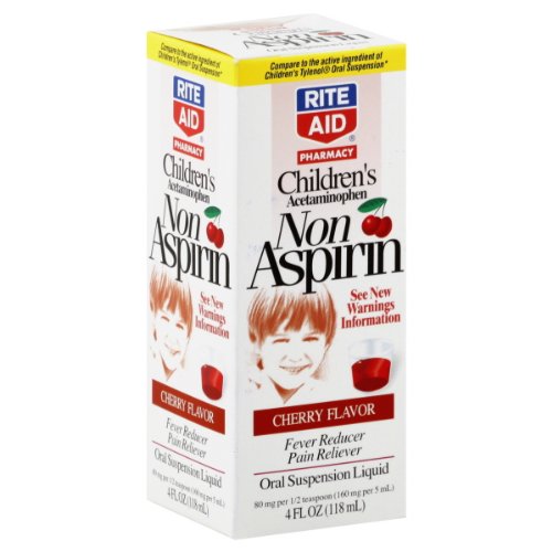Rite Aid Children's Acetaminophen, Non Aspirin, 80 mg, Cherry Flavor, Oral Suspension Liquid, 4 oz