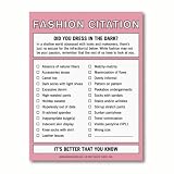 Fashion Citation - 50 Sheet Humor Note Pad