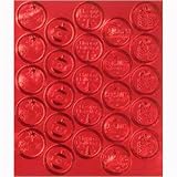 Red Foil Self-Adhesive Seals (25 count)