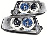 Produkt-Bild: FK Automotive FKFSVW9501 Angel Eye Scheinwerfer Set f&uuml;r VW Passat (Typ 3BG) Baujahr 00-05 chrom