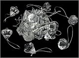 Pack of 24 Crystal Diamond Royale Christmas Ornaments