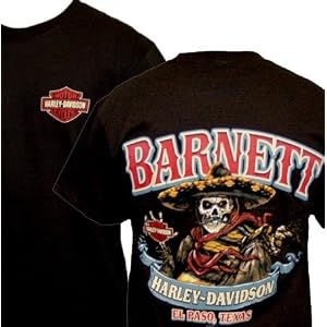 Harley-Davidson� Black Mini Red Bar and Shield Muerte Custom Barnett T-Shirt R302051804S
