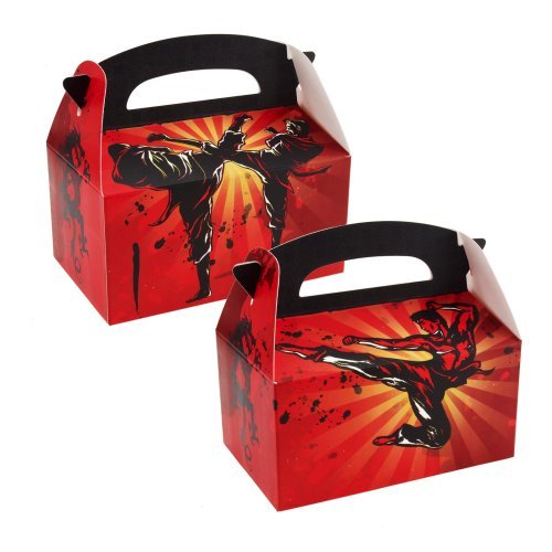 Martial Arts Empty Favor Boxes (4) Party Supplies