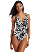 Hot Sale Miraclesuit Women's Go Boldly Sonatina One Piece, Black/White, 10