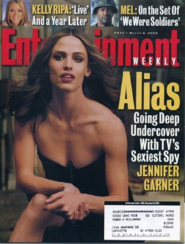 Entertainment Weekly March 8, 2002 Jennifer Garner/Alias Cover, Mel Gibson, Kelly Ripa, Josh Groban, Kiefer Sutherland/24