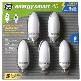 5-Pk GE 40 watt eq CFL Compact Fluorescent by General Electric