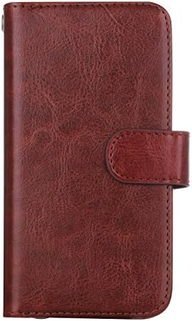 D-Best Protective Flip Wallet Case, PU Leather with 9 Card and Cash Slots Kickstand feature for Samsung Galaxy S7 (Brown)