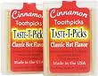 Taste-T-Picks Natural HOT Cinnamon Flavored Toothpicks Twin Pack