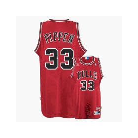 Scottie Pippen Chicago Bulls #33 Retro Swingman Adidas NBA Basketball Jersey (Red)