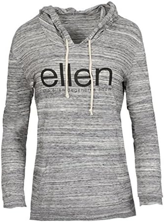 ellen Shop Women's Jersey Pullover Hoodie Medium Grey