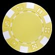 100 Striped Dice Chips - Yellow
