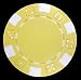 100 Striped Dice Chips - Yellow