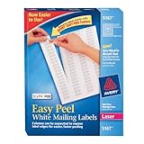 Avery Easy Peel White Return Address Labels for Laser Printers, .5 inches x 1.75 inches, Box of 8000 (5167)